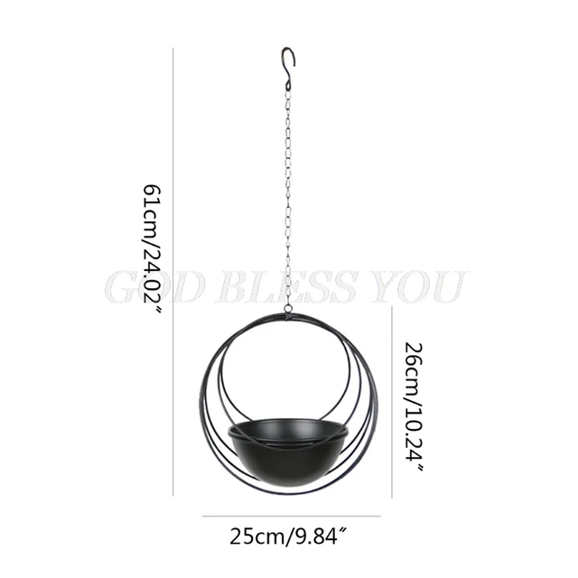 Geometriai Fém Vas Növényi Függő Kosár Mennyezet Mennyezeti Ültetvényes Virág Edény Kert Erkély Dekoráció - Image 6