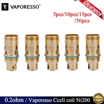 

5~30pcs/lot Original Vaporesso Ccell Coil Head Ni200 Core 0.2ohm Fit Electronic Cigarette Tank Vape vs Ccell Coil 0.5ohm Vapor