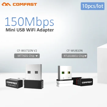 

10pcs 150Mbps WiFi Wireless LAN Adapter 802.11 n/g/b 150M Mini USB Network Card MT7601 RT For phone notebook Pro Air Win 10 Xp 7