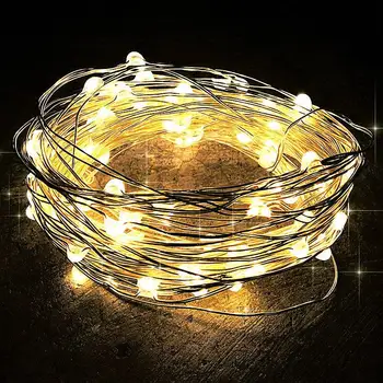 

2M 20 LED Copper Wire Fairy Lights Christmas Garland LED String Lights Xmas Wedding Home Party Room Decoration Battery Power
