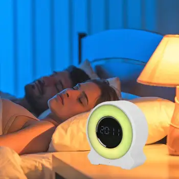 

F9 Alarm Clock Audio Bluetooth Wake Up Lamp FM Radio Function with Independent Radio Chip Dimmable Bedroom Bedside Night Light
