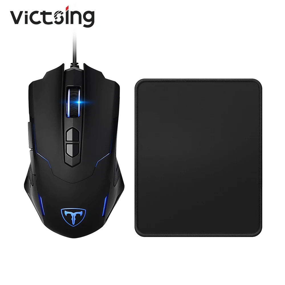 VicTsing PC056 игровая мышь Проводная RGB мышь 7200 dpi эргономичная компьютерная мышь с 7 кнопками коврик для мыши для ноутбука ноутбук PC Gamer