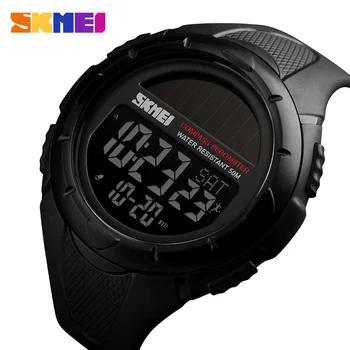 

SKMEI Compass Solar Watches Mens Pedometer Calories Wristwatches Men Digital Outdoor Sport Alarm Hour Chrono reloj hombre 1488