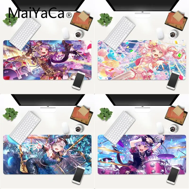 

BanG Dream mouse pad Kawaii mats Computer XL mouse mat gaming accessories sexy mousepad keyboard games locked edge pc gamer