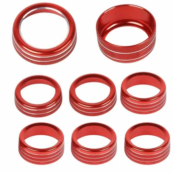 

4WD Decoration Trim Ring Trim Red ABS Accessory Replacement 8pcs/Set AC