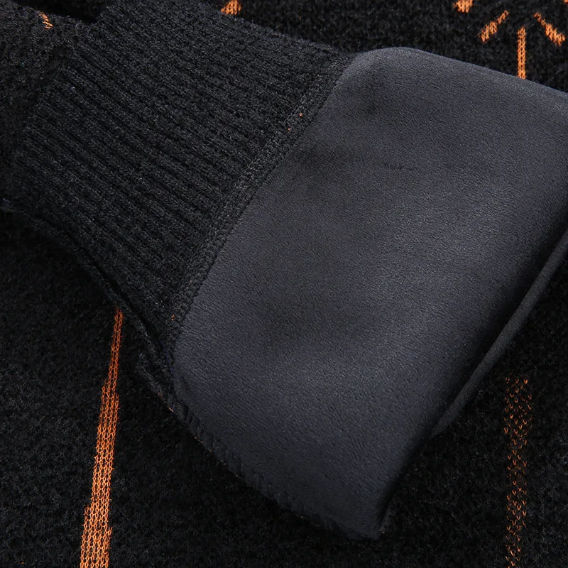 New Arrival Autumn Winter Super Large Velvet Men Thick Warm Casual Computer Knitted O-neck Pullovers Plsu Size 3XL4XL5XL 6XL 7XL