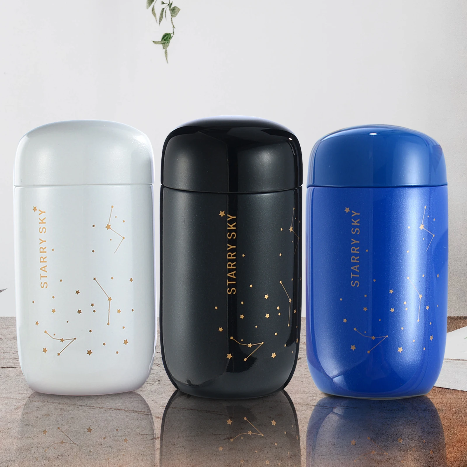 Mini Thermos Bottle Starry Sky Small Capacity Leakproof Coffee Mug 304 Stainless Steel Vacuum Flask 200ML Thermo | Дом и сад
