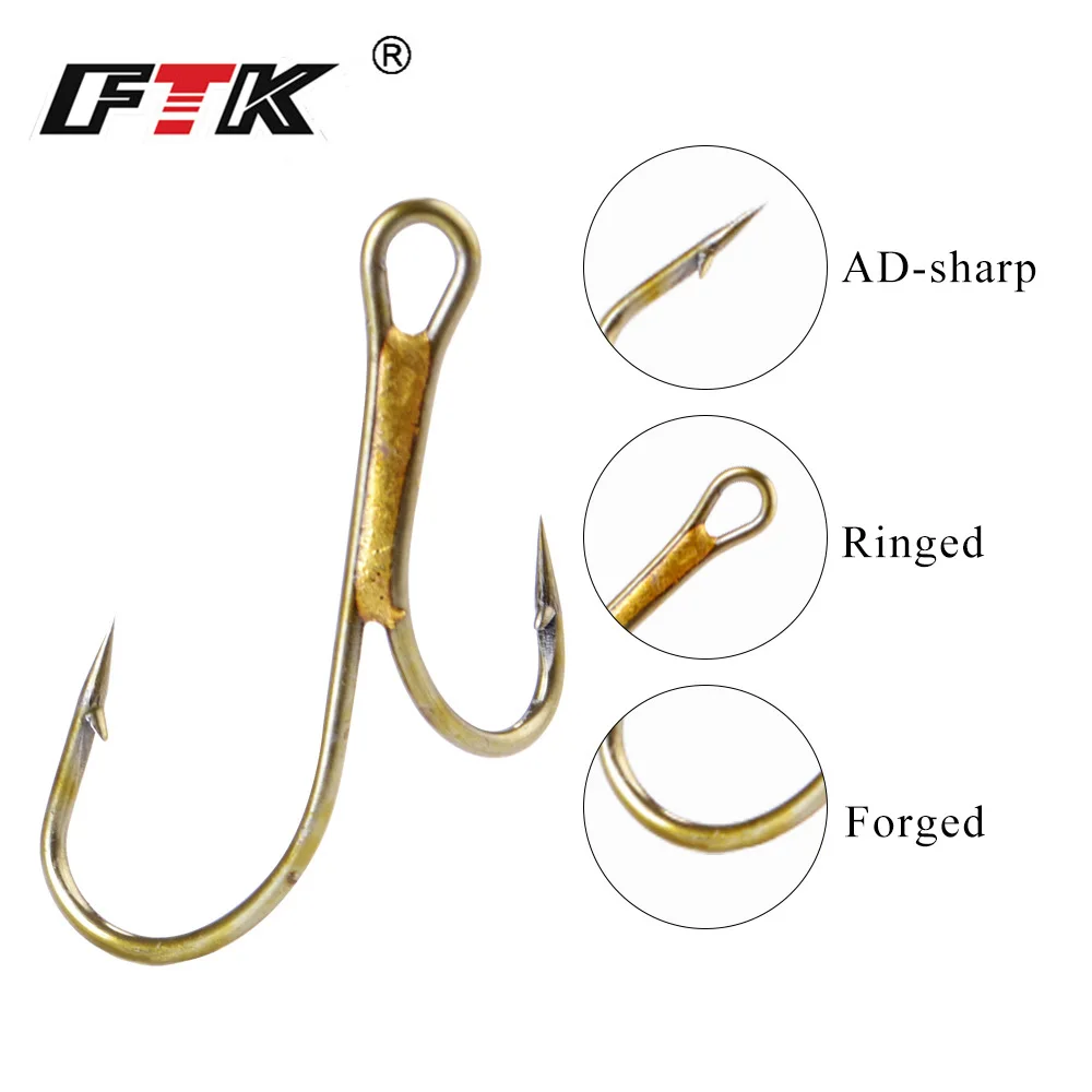 20pcs/lot High Carbon Steel Fishing Double Hook 1# 2# 4# 6# 8# Worm Lure  Barbed Crank Hook With Eye Carp Fishing Tackle - AliExpress