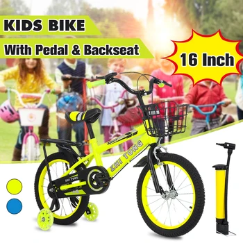 

12/16 Inch Kids Bike Children Baby Bicycle Walker Pedal Cycling Practice Hand Pump