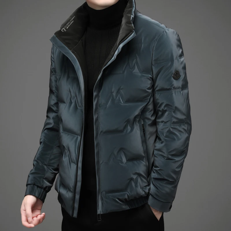 

2020 Top Grade Winter Thick Warm New Brand Casual Fashion Down Jacket Drop Tail Mens Parka Windbreaker Coats Men's Clothing
