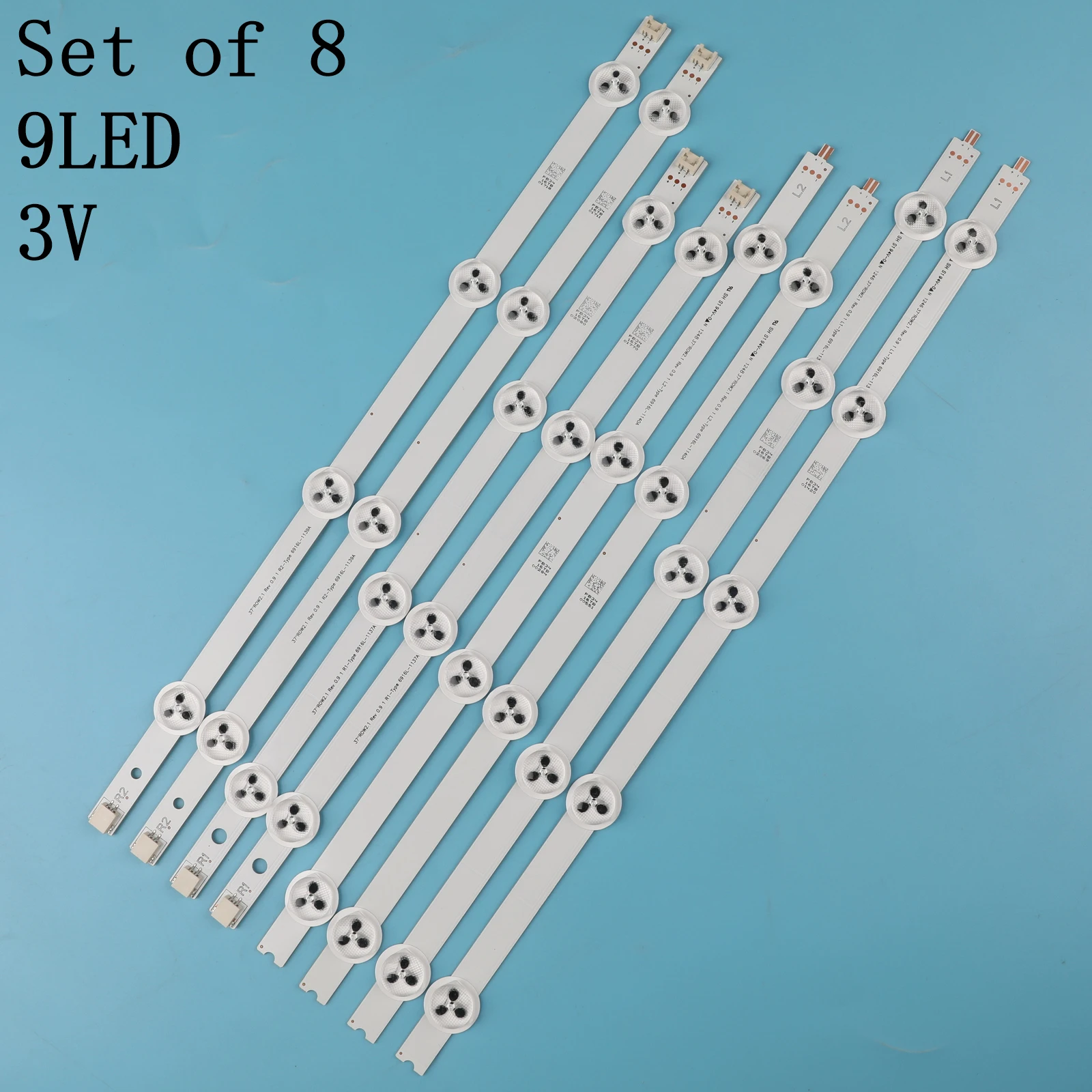 (Nuevo Original)1 juego = 8 Uds. Tira de LED para iluminación trasera para LG 37LN540U 37LN541U AGF78400301 LATWT370R 6916L-1137A 1138A 1139A 1140A