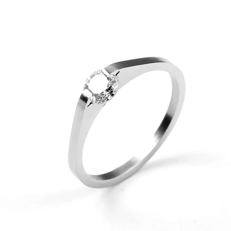 Горячее предложение кольцо из нержавеющей стали титановые кольца из циркония для женщин ювелирные изделия OC125