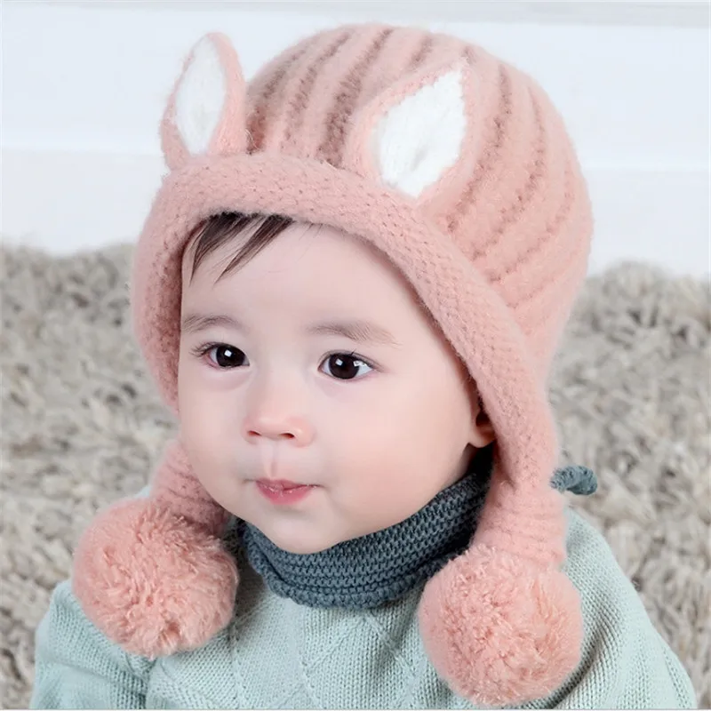 2019 Winter Baby Hats For Children Keep Warm Hats For Girls Cotton