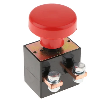 

Red Sign Mushroom Electric Forklift Emergency Stop Push Button Switch 250AMP 12V