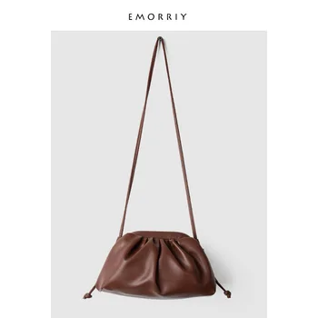 

Luxury Designer PU Cloud Shape Women Messenger Bag Female Shoulder Messenger bags Pleated Dumpling Leather Lady Crossbody Bag