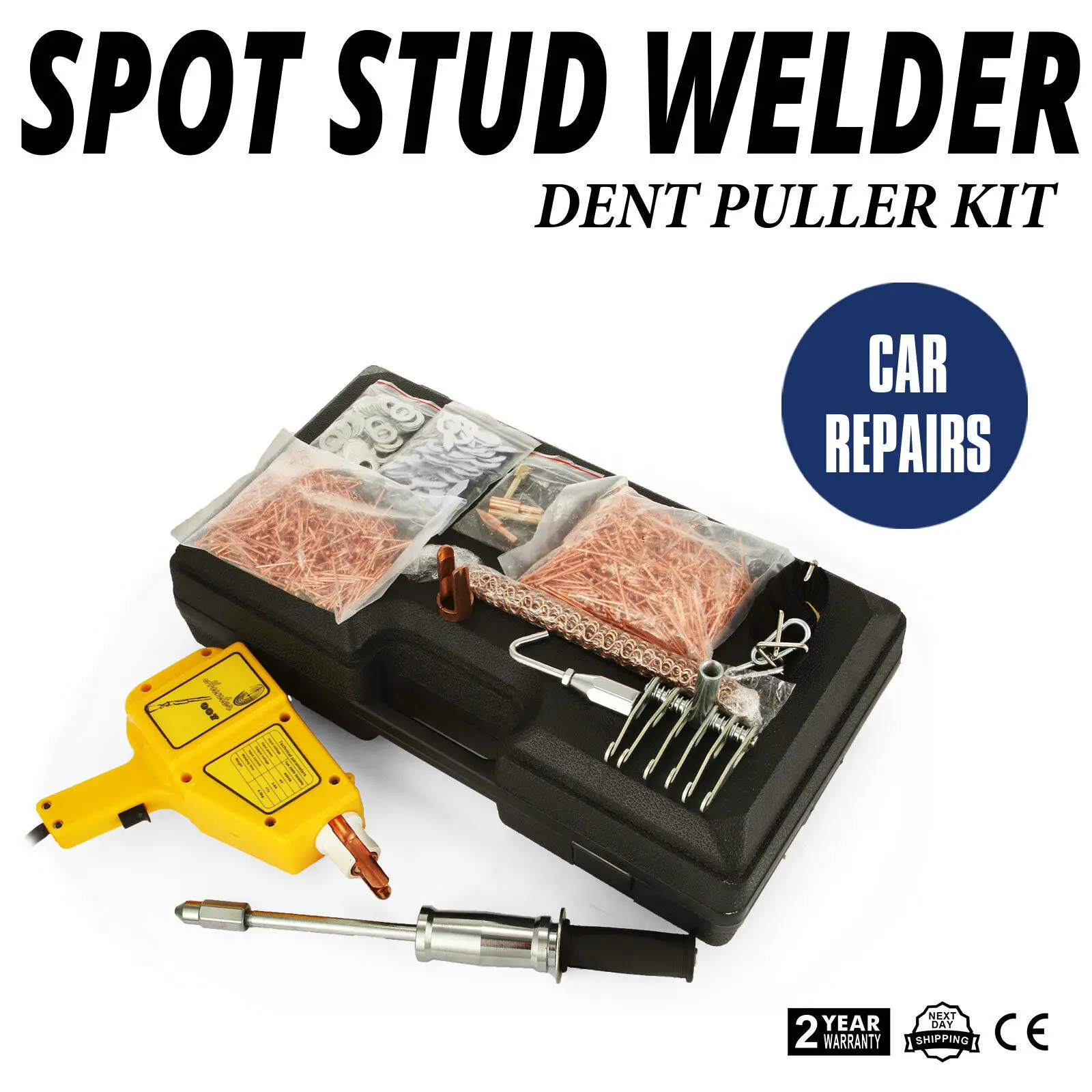 1600A Spot Stud Welder Dent Puller Kit Welding Wire Stud Car Body Panel