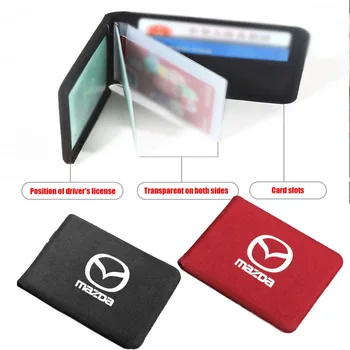 

Car Driver's License Leather Cover Bag Clip for Mazda CX5 CX3 CX9 CX7 CX6 2 3 5 6 Protege Axela RX7 MX5 CX9 Atenza Card Holder