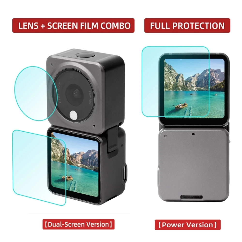Tempered Screen Film for DJI Osmo Action 2 HD Lens Protective action camera accessory action camera protector