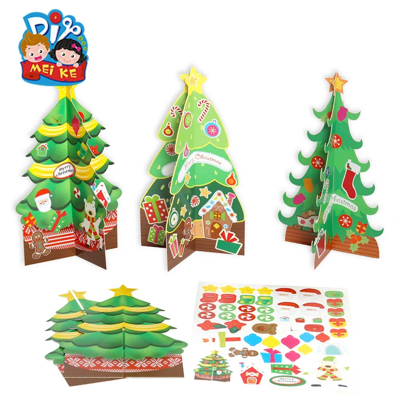

2019 DIY Felt Christmas Tree with Glitter Ornaments Freely Paste Wall Hanging Christmas Trees Kids Tollder Felt New Year Gift