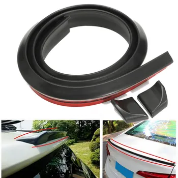

Hot 4.9ft/1.5M Universal Black Auto Car Rear Roof Trunk Spoiler Wing Lip Sticker Kit