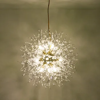 

Fss Crystal Round Dandelion Design Chandelier Lighting For Living Room Bedroom Lustre Kitchen Chandelier Indoor Light Fixtures