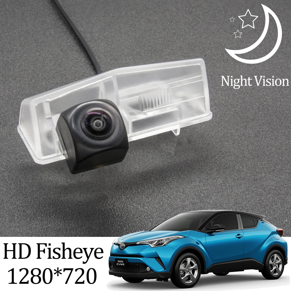Owtosin HD 1280*720 Fisheye Rear View Camera For Toyota C-HR CHR 2016 2017 2018 2019 Car Backup Reverse Parking Accessories | Автомобили и