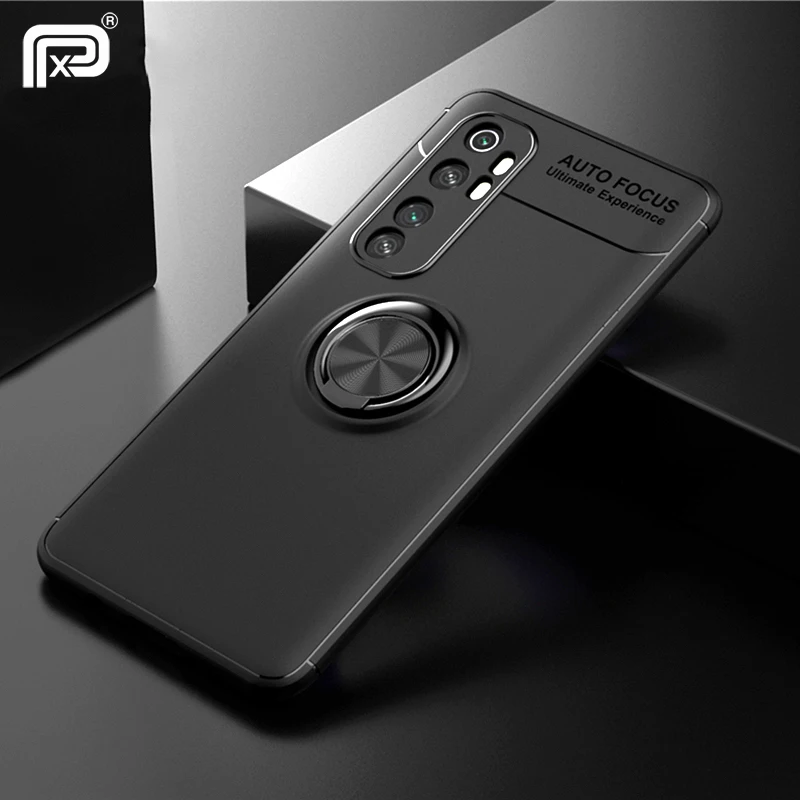 Чехол для Xiaomi Mi Note 10 Lite кольцо на палец магнитный кронштейн мягкий силиконовый