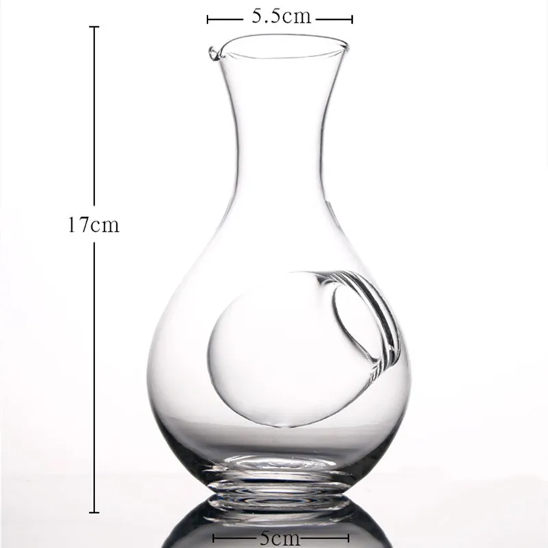 Креативный японский стиль стеклянная бутылка для вина с отверстием для большого пальца стеклянный кувшин для льда Уникальный Графин для вина коктейльное шампанское охлаждающие инструменты