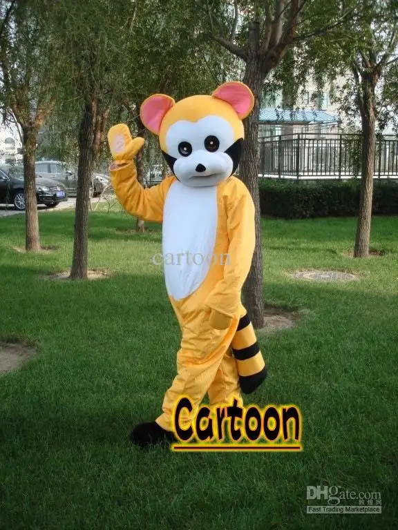 

Professional the special Golden Racoon Mascot Costume Adult Birthday Party Fancy Dress Halloween Cosplay Outfits Clothing Xmas