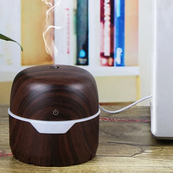 

300ML Ultrasonic Essential Oil Diffuser USB Air Humidifier Home Office Water Mist Maker Wood Grain Electric Aroma Diffuser
