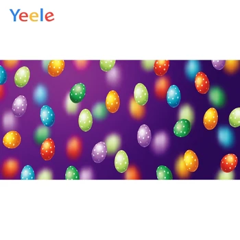 

Yeele Happy Easter Day Colorful Eggs Bokeh Party Photography Backdrops Personalized Photographic Backgrounds For Photo Studio