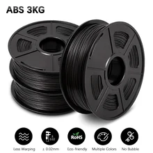 

GOHIGH 3 Rolls ABS Filament 3KG Materials 1.75mm For 3D Printer Excellent Impact Strength For Printing