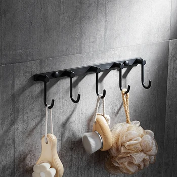 

Copper retro coat hook bathroom wall hanging black towel holder hotel wardrobe row hook wx7231713