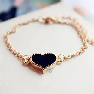 

New Style Girl Bracelet Heart Rose Gold Color Fashion Simple Birthday Ornament Party Gift Woman Bracelet Wholesale