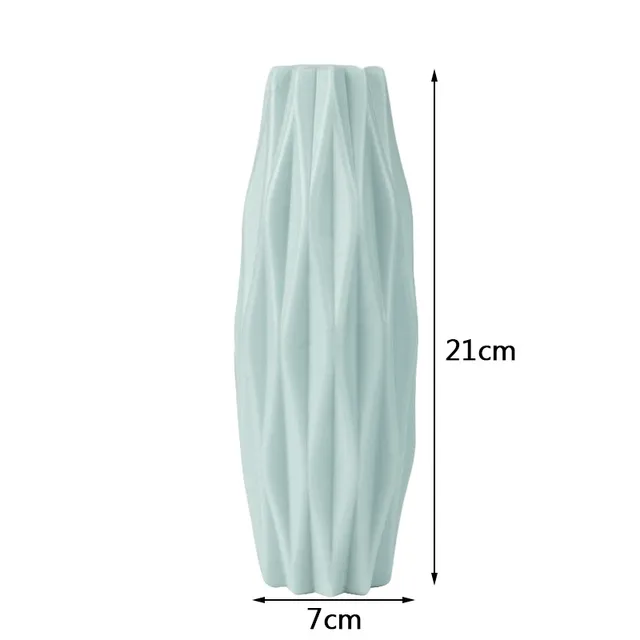 Modern Flower Vase White Pink Plastic Vase Flower Pot Basket Nordic Home Living Room Decoration Ornament Flower Arrangement blue