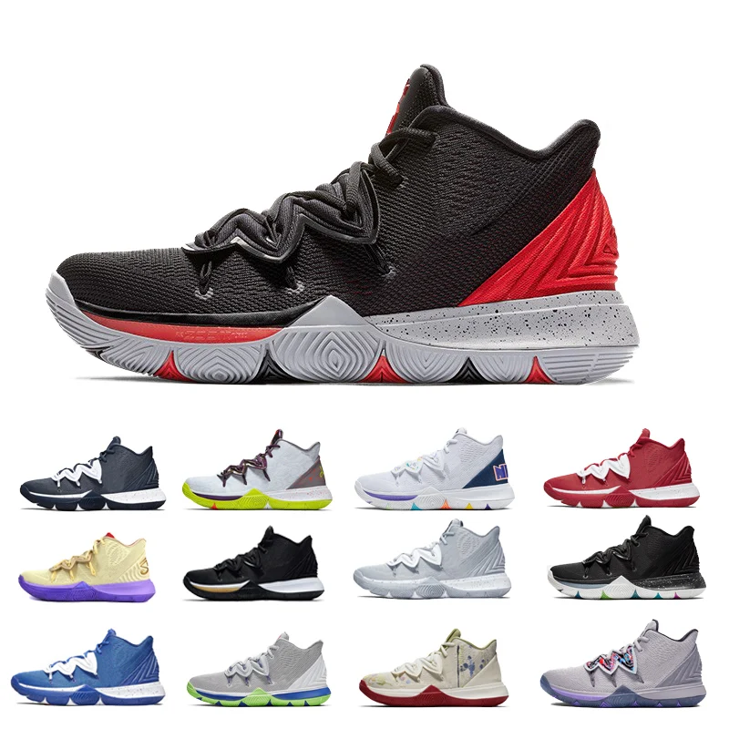 

2019 New Arrival Mens Kyrie Shoes TV PE Basketball Shoes 5 For Cheap 20th Anniversary Sponge x Irving 5s V Five Luxury Sneakers