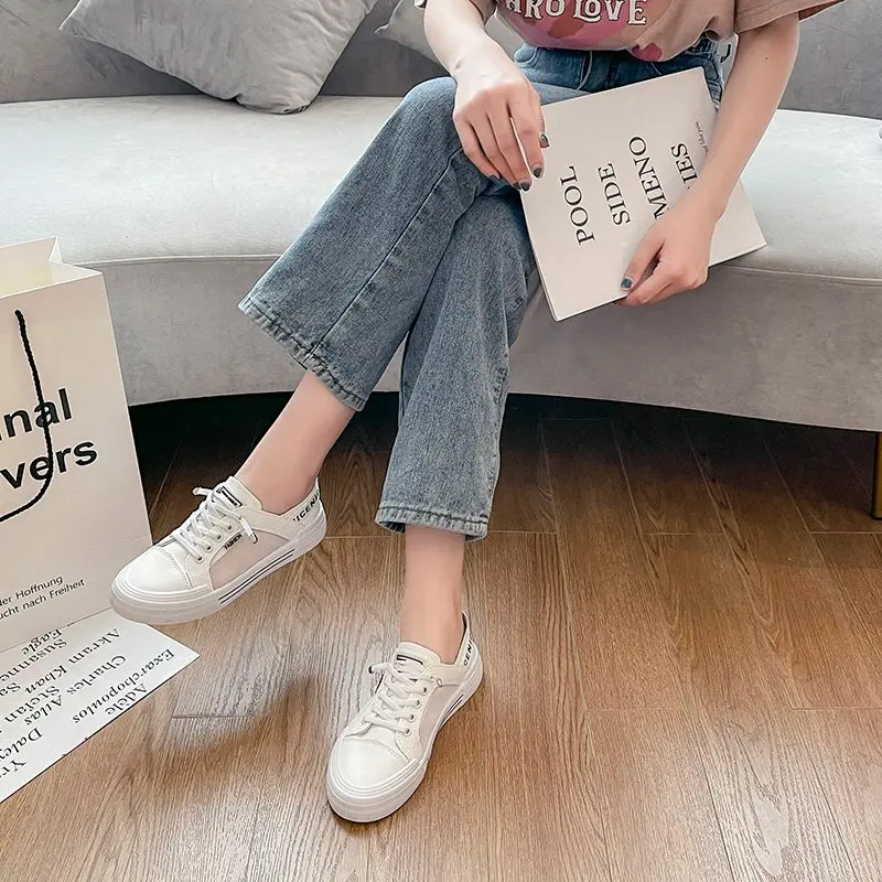 Tenis Feminino 2021 New Sneakers Women's Sports Shoes Luxury Brand Female Vulcanized White Casual Flats Platform Walking Ladies