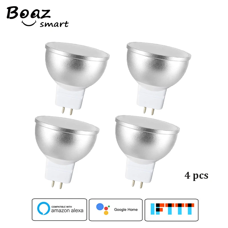 

Smart MR16 Led Bulb Wireless 5W Spoltlight 50W Equivalent RGBW Dimmable Remote Control Alexa Google Home Decorative Lamp