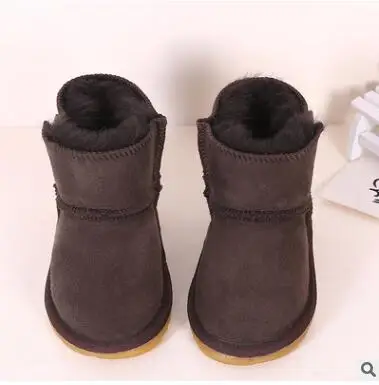Г. Осенне-зимние детские зимние ботинки теплая нескользящая обувь на меху для малышей - Цвет: coffee