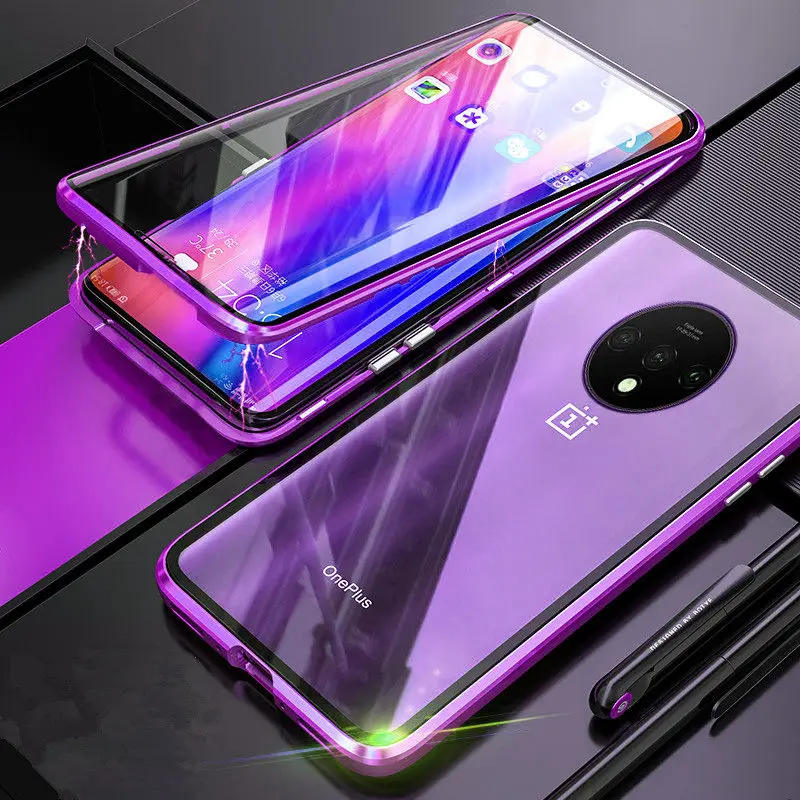 For-Oneplus-7T-Pro-Case-360-Double-Sided-Metal-Magnetic-Glass-Magnet-Case-Cover-For-One_副本