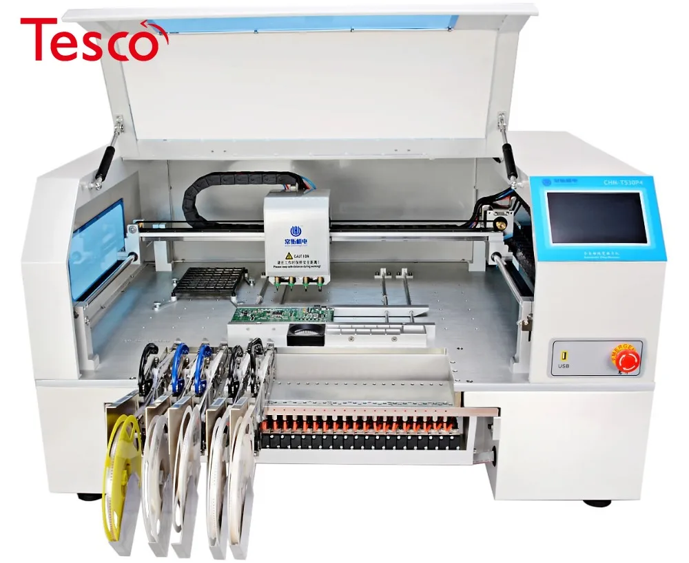 

CHM-530P4 (4 heads 30 Feeder) CHMT530P4 benchtop SMD SMT pick and place machine, Yamaha Feeder 220v 110v