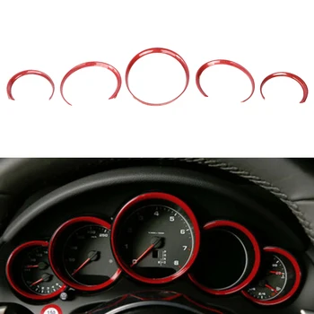 

For Porsche Cayenne 2011-2016 For Porsche Panamera 2010-2015 High Quality ABS Dashboard Console Decorative Ring Trim 5pcs
