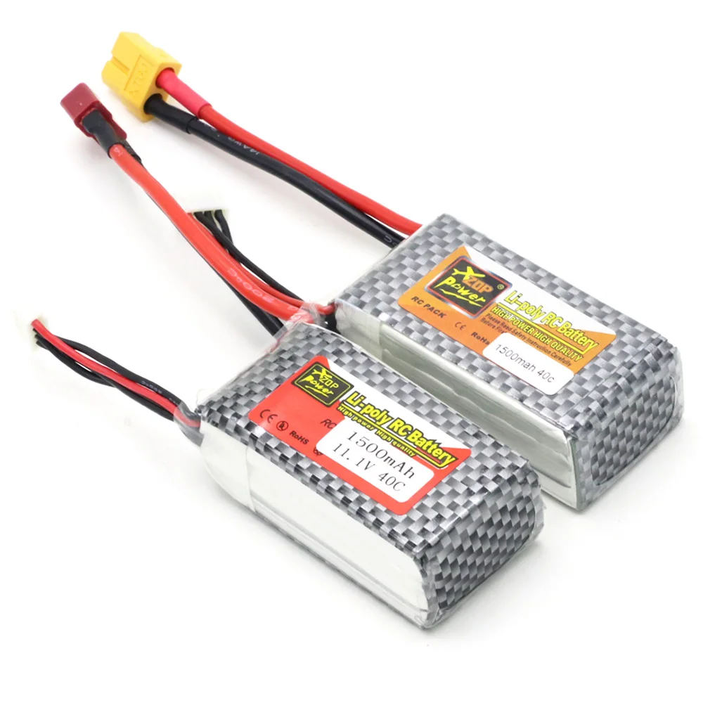Аккумулятор ZOP power LiPo 11,1 V 1500Mah 3S 40C Max 60C XT60 штекер T разъем для радиоуправляемого квадрокоптера дрона вертолета автомобиля самолета