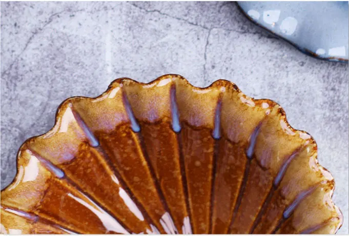 21*7 см морской раковины дизайн японский суши обеденный набор керамический круглый ваза для цветов тарелки Бытовая Посуда кухонный гаджет подарки