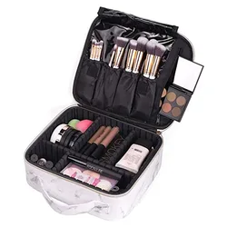 Professional Cosmetic Case PU Leather Brand Cosmetic Storage Box New Travel Makeup Organizer Beauty Nail Tool Suitcase For Women