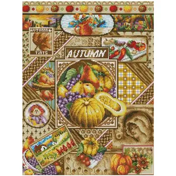 

Harvest of autumn patterns Counted Cross Stitch 11CT 14CT 18CT DIY Chinese Cross Stitch Kits Embroidery Needlework Sets