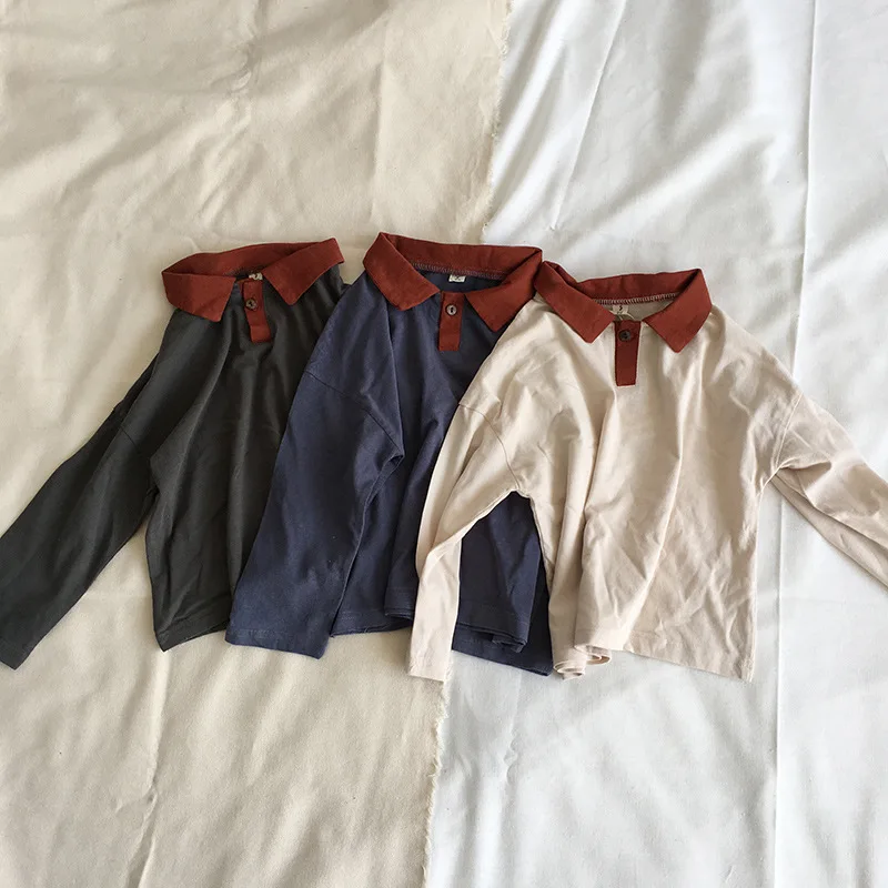 

New Children's T-shirt Spring o2019 Pure Cotton Bottom Shirt girls tops girls tops