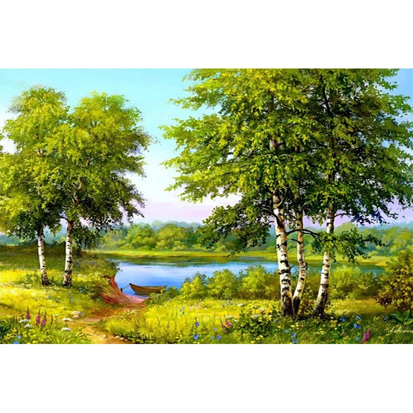 

Diamond Embroidery Sale Landscape Cross Stitch Mosaic Tree 5D Diy Full Square Diamond Painting Kit Needlework Crafts Gift 8K1041