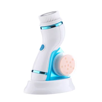 

4 in 1 Face Cleaning Massager Facial Pore Cleaner Body Cleansing Massage Skin Beauty Brush Mini Electric Wash Face Machine Tool