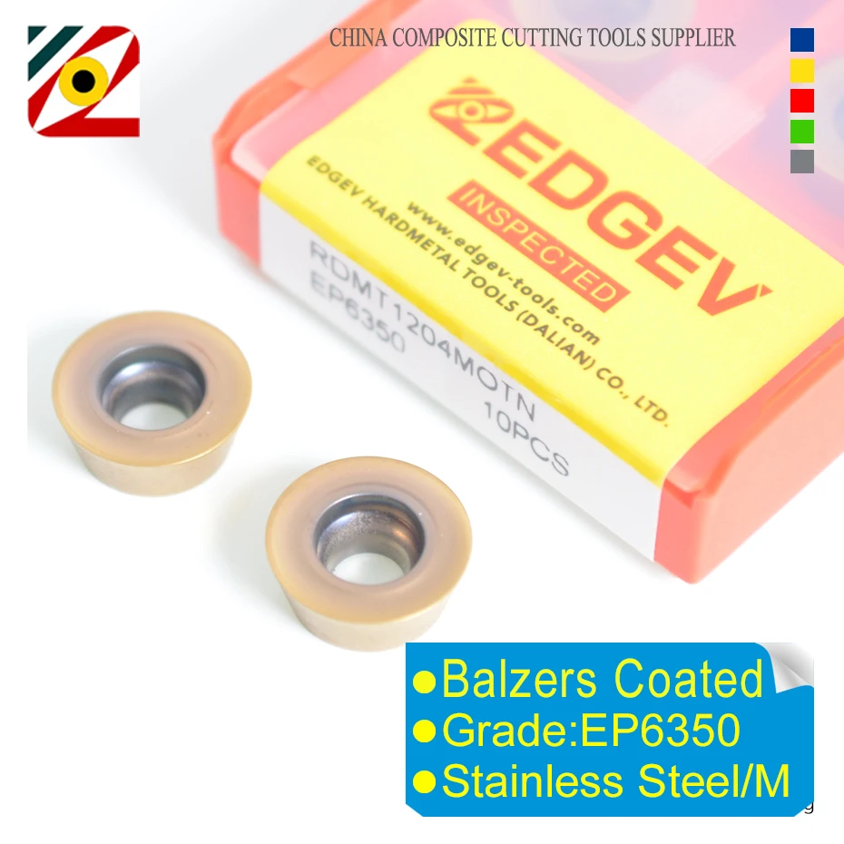 10PCS RDMT RDMT10T3 RDMT1204 RDMT1604 MOTN R5 R6 R8 Machining Stainless Steel CNC Carbide Insert Milling Cutter